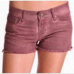 Cult Of Individuality Tantra Dark Red Wine Women's Cutoff Denim Jean Shorts